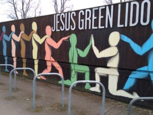 Jesus Green Lido Mural by Giacomo Bufarini,